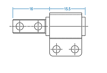 Bracketed Two Hole Shaft Hexatorq